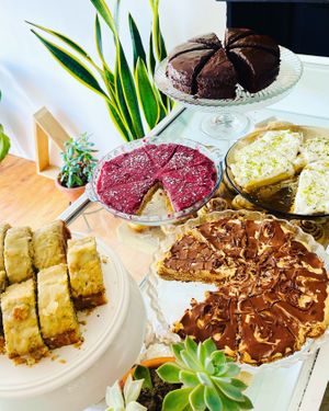 Cheesecakes and pies  at PURALMA Vegan Bakery in San Jose