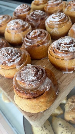 Cinnamon rolls  at PURALMA Vegan Bakery in San Jose
