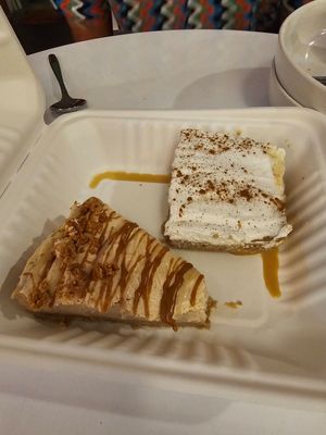 Caramel cheesecake and tres leches at PURALMA Vegan Bakery in San Jose