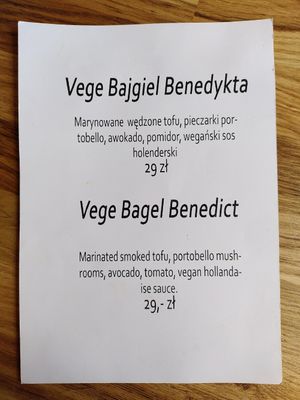 Bagel of the month - vegan at Balans Kawy Speciality & Bajgiel in Gdansk