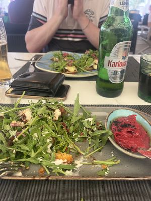 Falafel and hummus salad  at Soul Kitchen in Dubrovnik