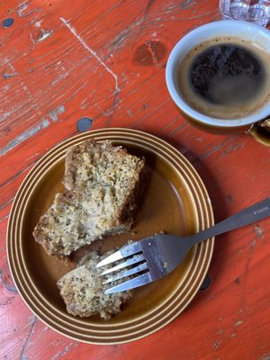 Tahini lemon cake   at Parveen's in Glasgow