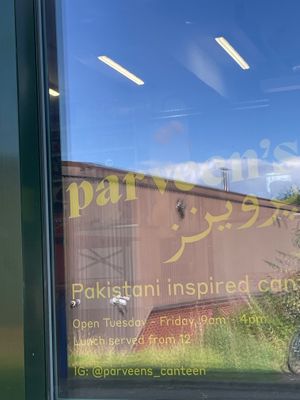 Outside at Parveen's in Glasgow