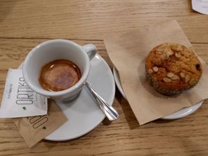 Vegan muffin+ coffee  at Ortika in Mantova