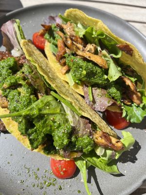 Veg taco with non-chicken   at Ortika in Mantova