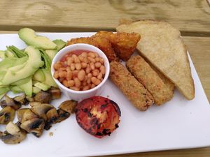 Vegan breakfast (July 2025) at The Lakeside Cafe  in Llandrindod Wells
