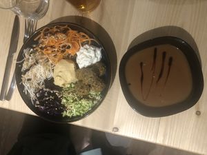 Assiette du jour végé/vegan plate of the day  at Joya in La Plagne-tarentaise