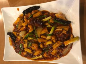 cashews, tofu in a super tasty sauce at Esaan Nation Kitchen in Bangkok