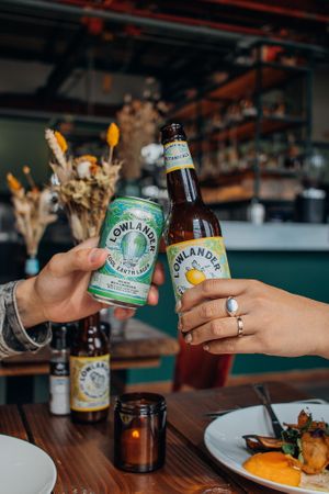 Cheers!  at Lowlander Botanical Bar & Restaurant in Amsterdam