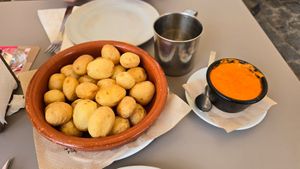 Papas arrugas at El Casco de Gáldar in Gran Canaria