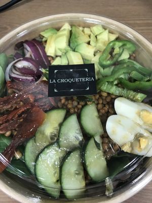 Lentils fresh salad   at La Croqueteria in Begur