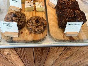 Vegan Everyday Cookie and vegan Banana Bread  at Kits Beach Coffee in Vancouver