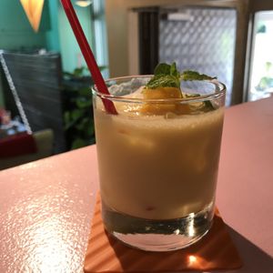 soy shake Mango taste like lassi at Kick Back Cafe in Tokyo