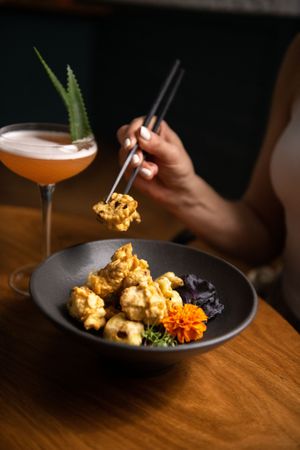 Tempura Pearl Oyster at Niku Nashi Sushi in Los Angeles