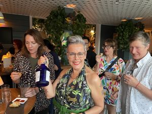 Great sake, delish mushroom gyoza, happy birthday gal!   at Niku Nashi Sushi in Los Angeles