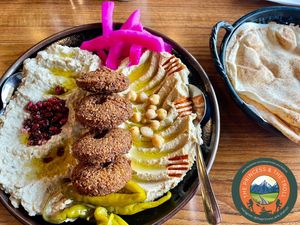 SMALL MEZZA SAMPLER #Veganuary at Tasty Zaytoon in Exton