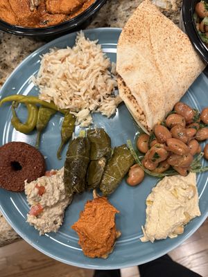 Mezze platter  at Tasty Zaytoon in Exton