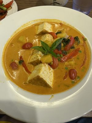 Kang Phed with tofu  at Thai in the Mountain in Stowe