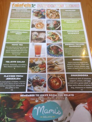 Menu 2 at Falafels in Bloomington