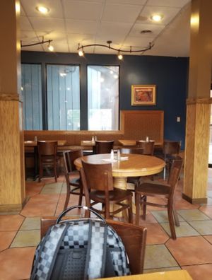 Inside dining at Falafels in Bloomington