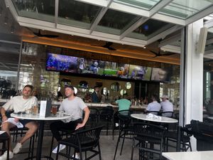 Great outdoor bar  at Moxies in Fort Lauderdale