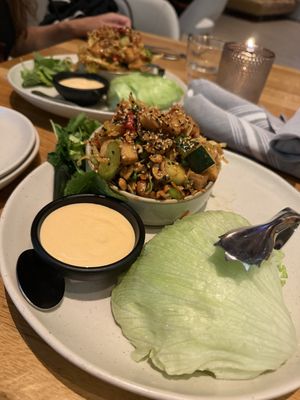 Tofu lettuce wraps   at Moxies in Fort Lauderdale