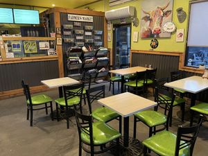 Nice inside diningg  at 2 Phat Vegans in New Orleans