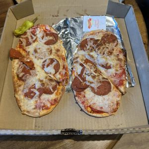 Pepperoni pizzaa  at 2 Phat Vegans in New Orleans