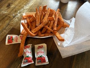 Sweet potato friess  at 2 Phat Vegans in New Orleans