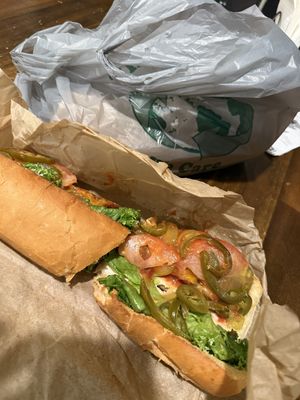 “Chicken” po boy  at 2 Phat Vegans in New Orleans