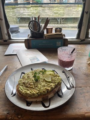   at The Cosy Cafe in Hay-on-wye