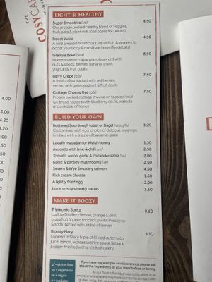   at The Cosy Cafe in Hay-on-wye