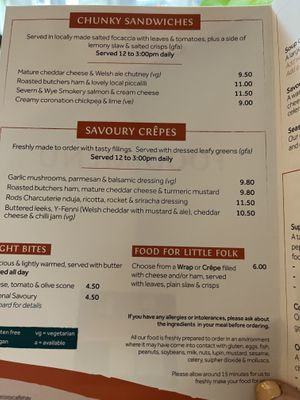   at The Cosy Cafe in Hay-on-wye