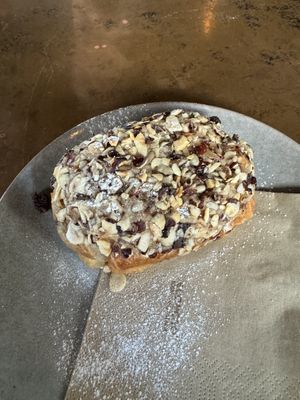 Hazelnut pain au chocolate   at The Cosy Cafe in Hay-on-wye