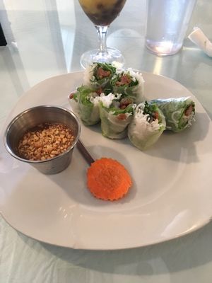 Spring rolls/summer rolls very nice presentation and flavor at Boba House in Greensboro