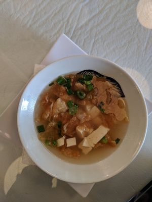 Soup of the day with lunch special at Boba House in Greensboro