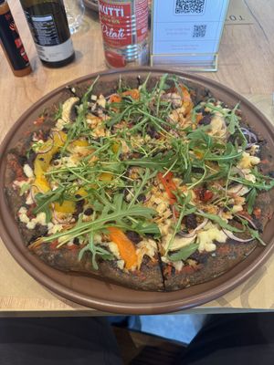 ENCHANTED GARDEN with black dough  at Totale Pizzeria - Saldanha in Lisbon