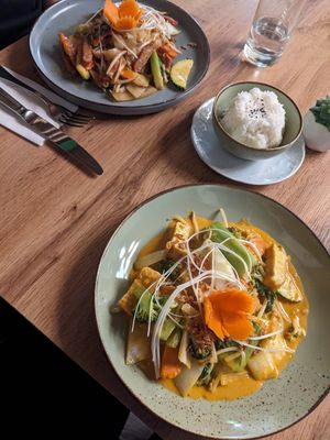 Curry & Pho Xao at Vinavegana in Vienna