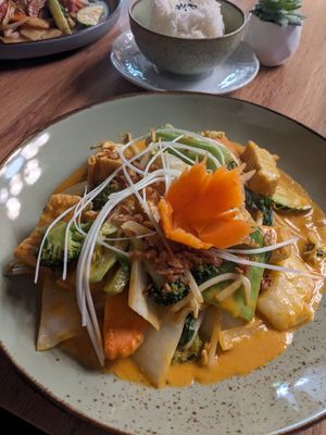 Curry mit Tofu at Vinavegana in Vienna