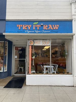 Shop front at Try it Raw in Birmingham
