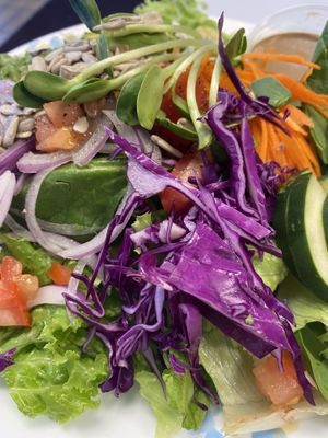 Salad close up at Try it Raw in Birmingham