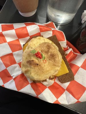 Bacon egg and cheesee  at Ro's Diner in Brooklyn