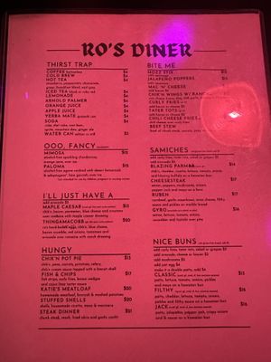   at Ro's Diner in Brooklyn