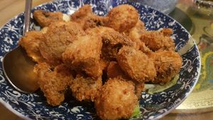 Frittered Garlic Mushrooms (vg) at The Rice Bowl in Manchester