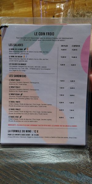 Carte d'hiver at Déli Schuss in La Clusaz