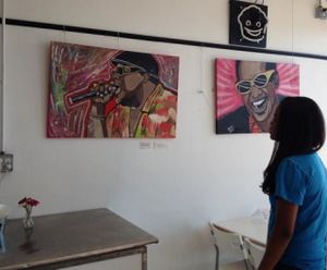 Cool local art works at Treehouse Bakery in Phoenix