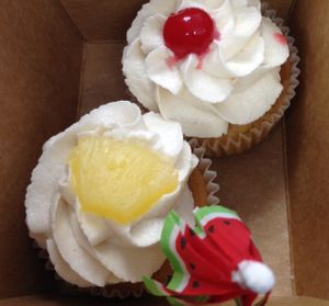 pineapple cupcakes  at Treehouse Bakery in Phoenix