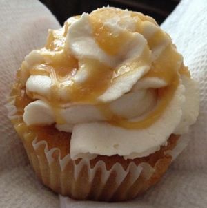 Salted Caramel cupcake (Delicious!)  at Treehouse Bakery in Phoenix