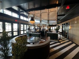 Beautiful bar with exquisite lighting  at Twelvemonth in Burlingame