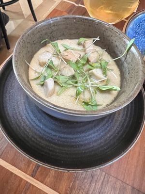 Mushroom chawanmushi  at Twelvemonth in Burlingame